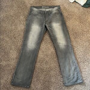 Express Gray Straight Jeans Vintage Look
